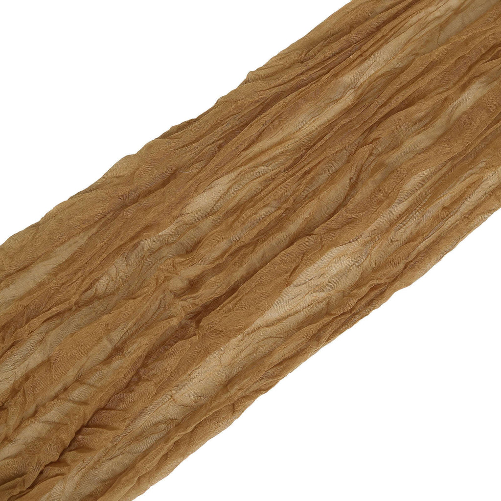 20ft Taupe Gauze Cheesecloth Fabric Wedding Arch Drapery, Window Scarf Valance, Boho Decor Arbor Curtain Panel