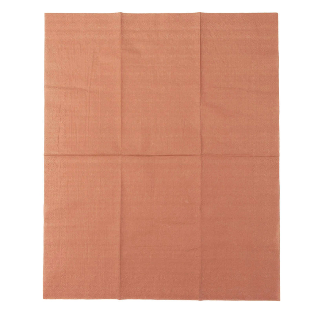 50-Pack Paper Napkins Terracotta (Rust) - Soft Disposable 2-Ply Dinner Napkins for Weddings