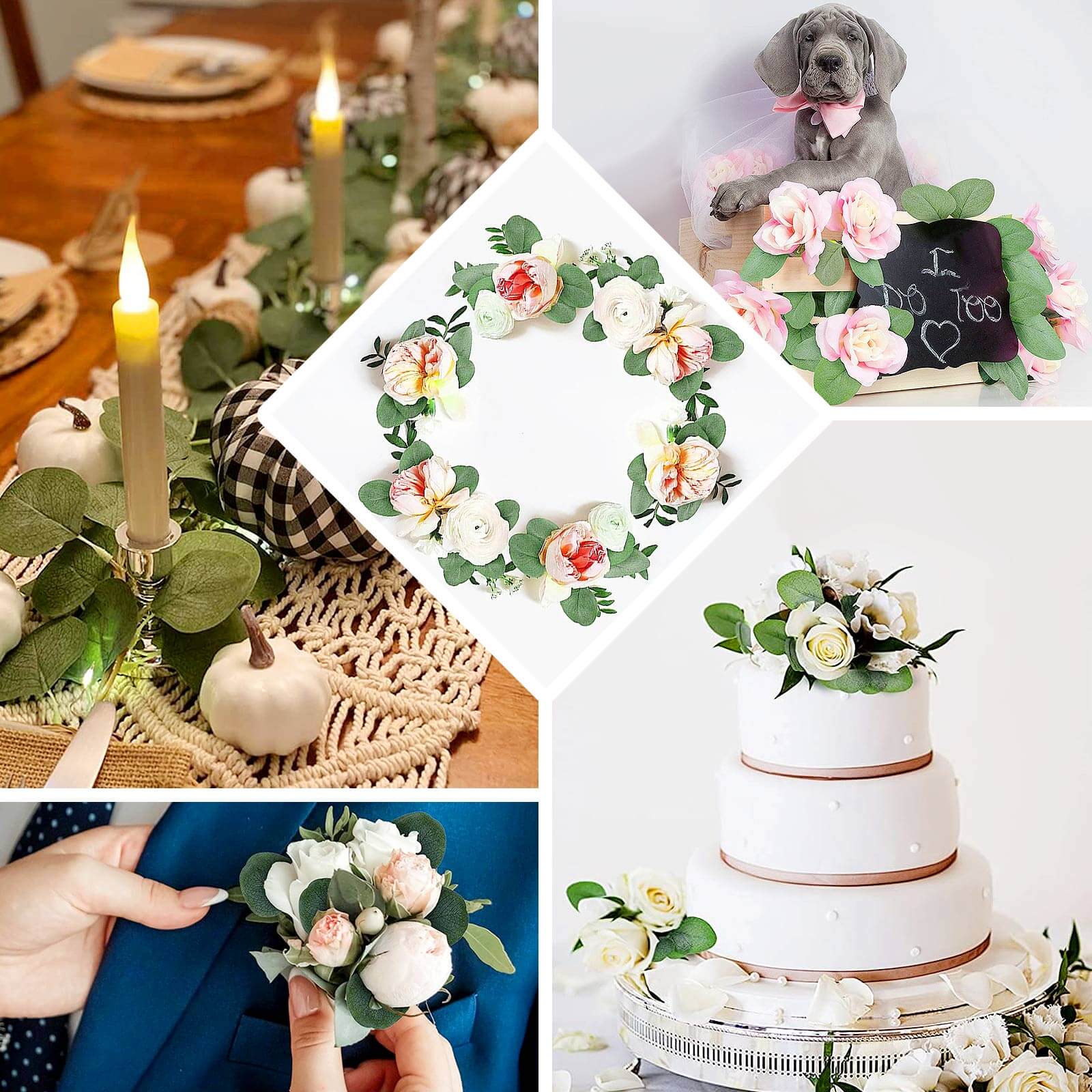 200 Pcs Artificial Eucalyptus Leaves Decor Frosted Green - Lifelike Faux Greenery Petals for Rustic-Themed Parties Arrangements & Decor Projects