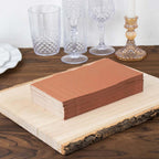 50-Pack Paper Napkins Terracotta (Rust) - Soft Disposable 2-Ply Dinner Napkins for Weddings