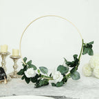 Set of 5 Natural Wooden Rings for Crafts, Floral Hoop Wreath