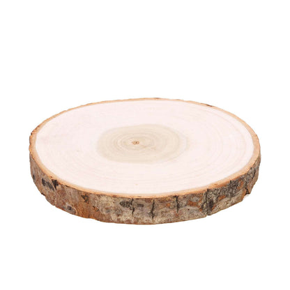Rustic Poplar Wood Slices Round - Versatile Centerpieces for Tablescapes 9" Dia