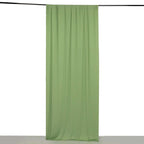 Sage Green 4 - Way Stretch Spandex Event Curtain Drapes, Wrinkle Free Backdrop Event Panel with Rod Pockets - 5ftx10ft - Bell Racket Store