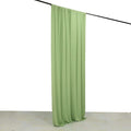 Sage Green 4 - Way Stretch Spandex Event Curtain Drapes, Wrinkle Free Backdrop Event Panel with Rod Pockets - 5ftx10ft - Bell Racket Store