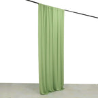 Sage Green 4 - Way Stretch Spandex Event Curtain Drapes, Wrinkle Free Backdrop Event Panel with Rod Pockets - 5ftx10ft - Bell Racket Store