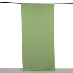 Sage Green 4 - Way Stretch Spandex Event Curtain Drapes, Wrinkle Free Backdrop Event Panel with Rod Pockets - 5ftx10ft - Bell Racket Store