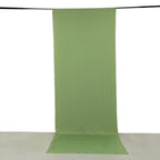 Sage Green 4 - Way Stretch Spandex Event Curtain Drapes, Wrinkle Free Backdrop Event Panel with Rod Pockets - 5ftx14ft - Bell Racket Store
