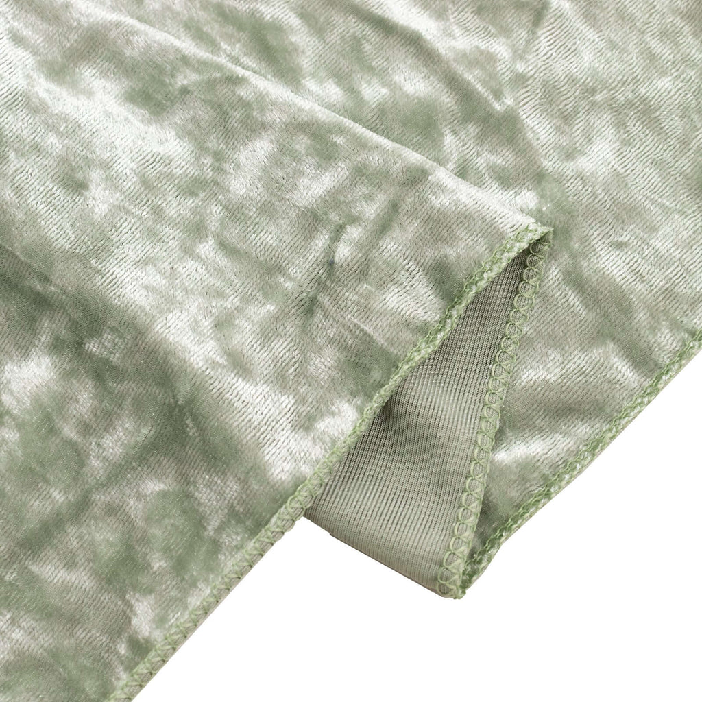 Sage Green Crushed Velvet Backdrop Curtain â€“ 5ft x 12ft Event Drape with Rod Pocket, Privacy Panel for Photo Booths & Events - Bell Racket Store