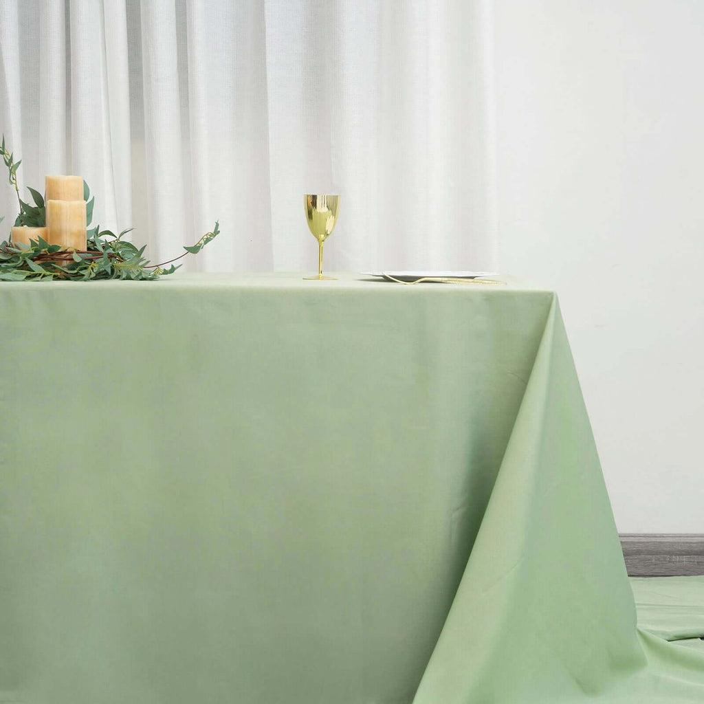 Polyester 90"x156" Rectangle Tablecloth Sage Green - Seamless Wrinkle-Resistant Table Cover