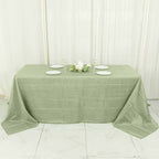 Taffeta 90"x132" Rectangle Tablecloth Sage Green - Seamless Accordion Crinkle Table Cover