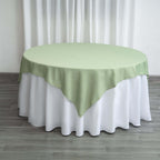 Polyester 70"x70" Table Overlay Square Tablecloth Sage Green - Wrinkle-Resistant & Durable Table Cover