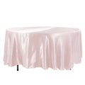 Satin 108" Round Tablecloth Blush - Smooth and Lustrous Table Cover