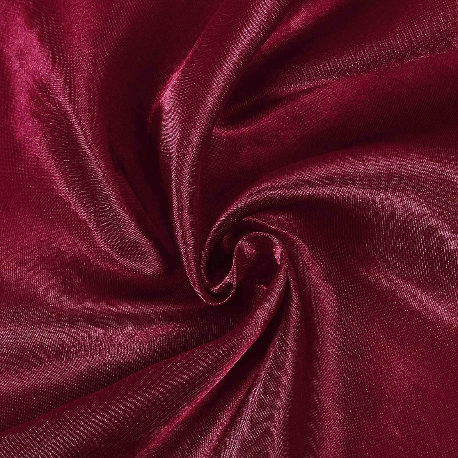 Satin 108" Round Tablecloth Burgundy - Smooth and Lustrous Table Cover - NestOCart