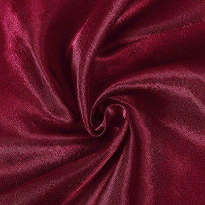 Satin 108" Round Tablecloth Burgundy - Smooth and Lustrous Table Cover - NestOCart