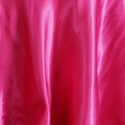 Satin 108" Round Tablecloth Fuchsia - Smooth and Lustrous Table Cover - NestOCart
