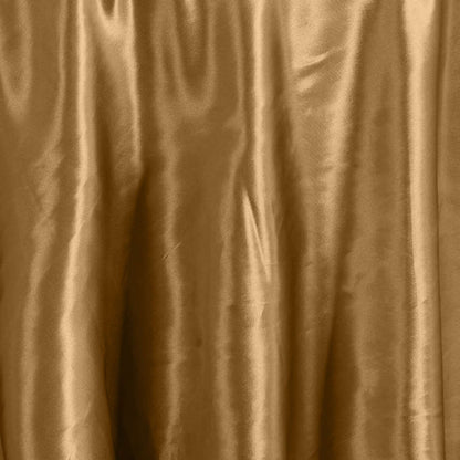 Satin 108" Round Tablecloth Gold - Smooth and Lustrous Table Cover for Weddings & Events - NestOCart