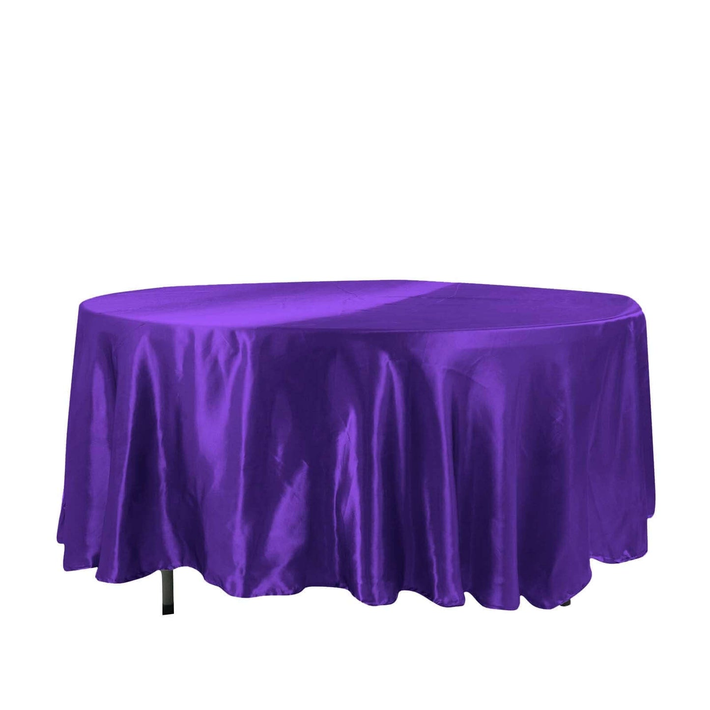 Satin 108" Round Tablecloth Purple - Smooth and Lustrous Table Cover - NestOCart