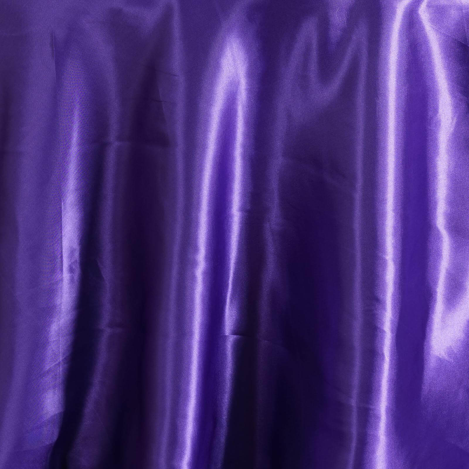 Satin 108" Round Tablecloth Purple - Smooth and Lustrous Table Cover - NestOCart