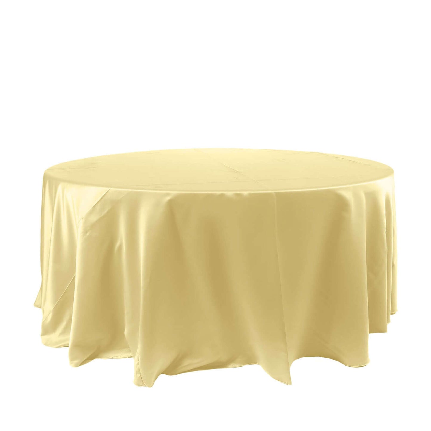 Satin 120" Round Tablecloth Champagne - Stylish Seamless Table Cover - NestOCart