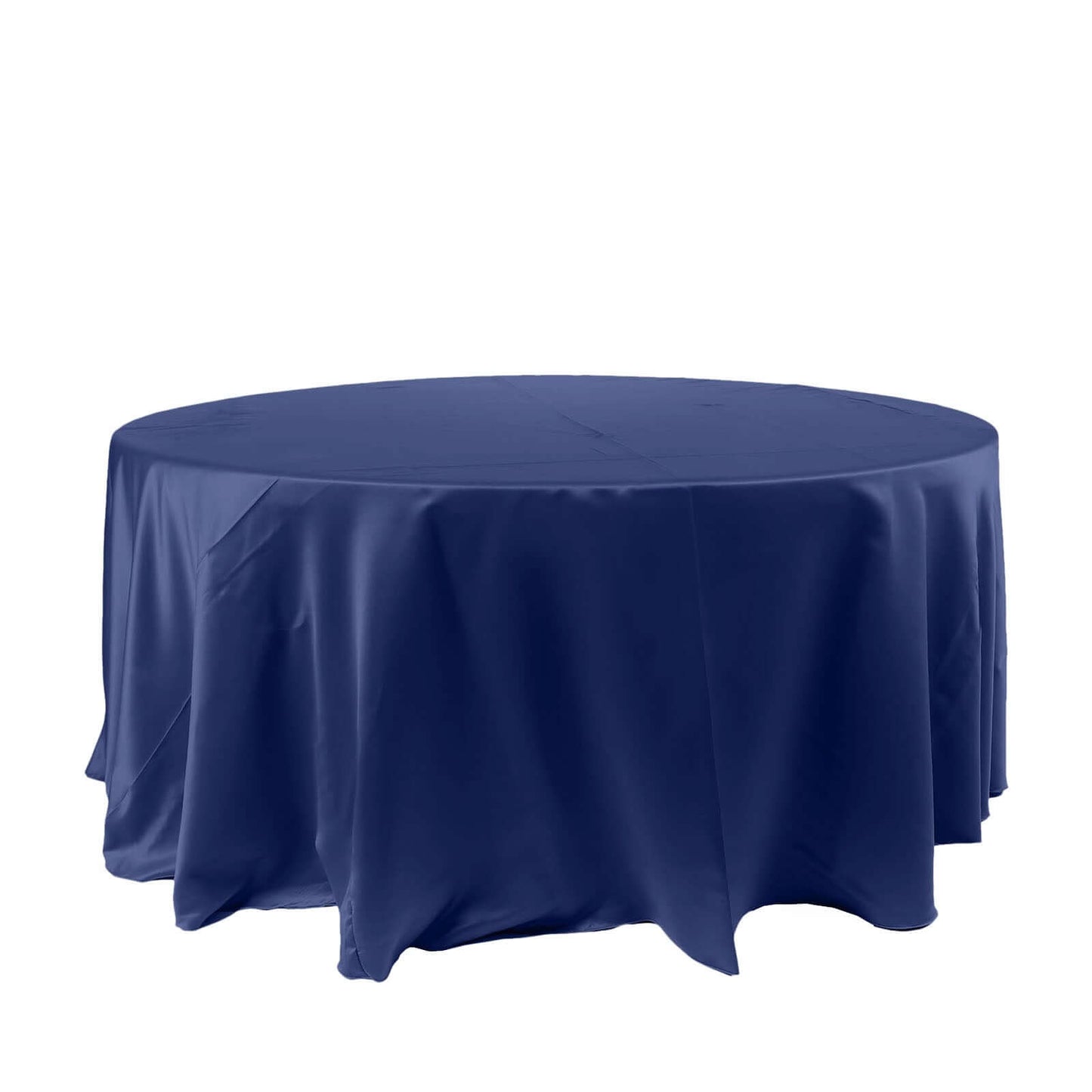 Satin 120" Round Tablecloth Navy Blue - Stylish Seamless Table Cover - NestOCart