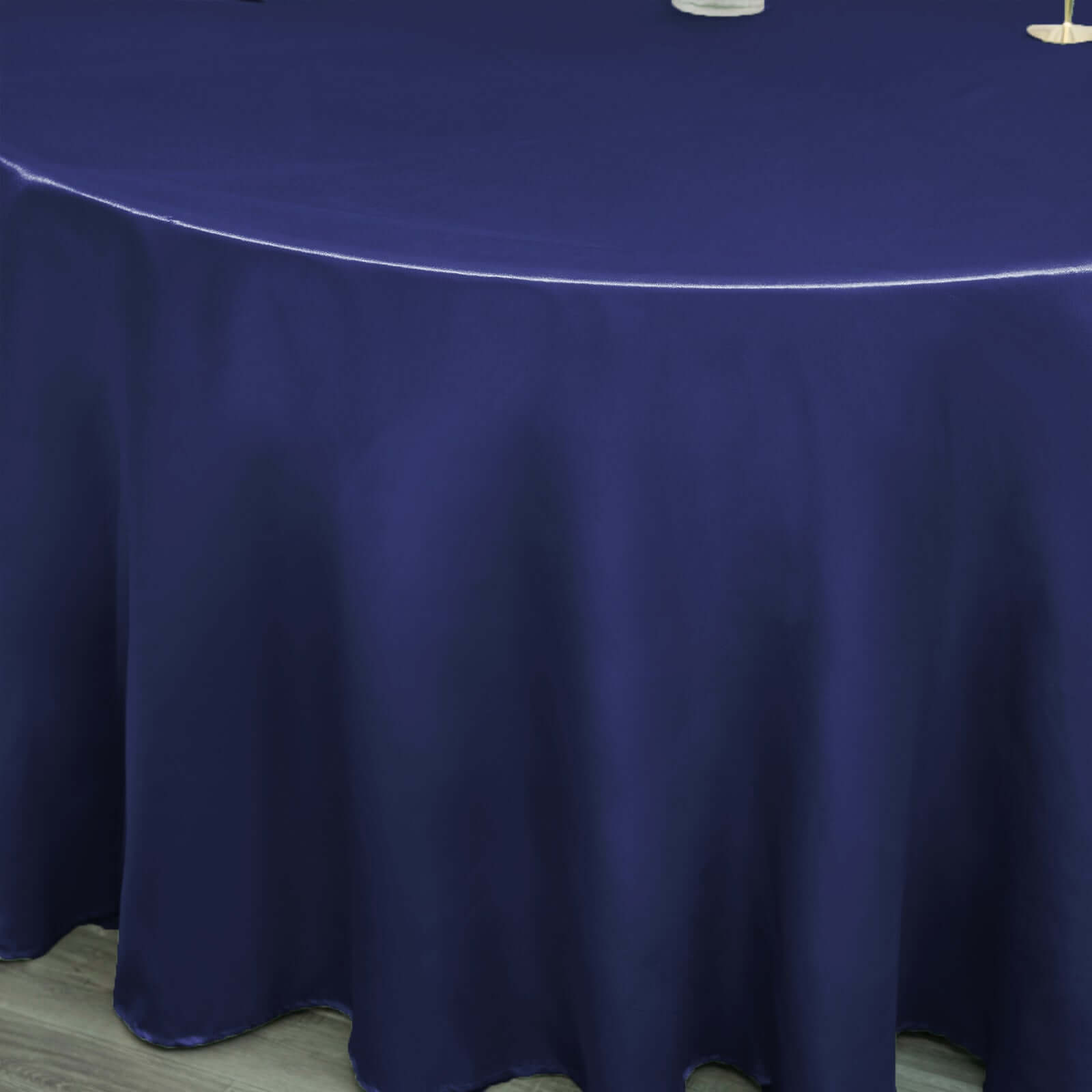Satin 120" Round Tablecloth Navy Blue - Stylish Seamless Table Cover - NestOCart