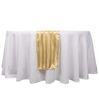 Satin 12"x108" Table Runner Champagne - Stripe Table Decor - Bell Racket Store