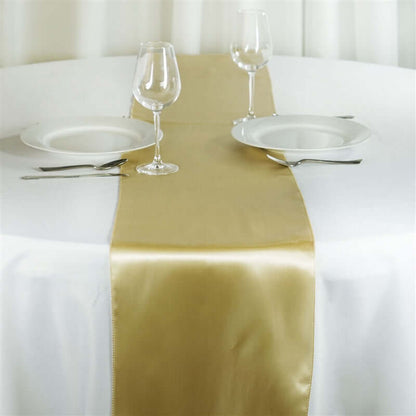 Satin 12"x108" Table Runner Champagne - Stylish Table Linen - NestOCart