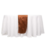Satin 12"x108" Table Runner Cinnamon Brown - Stylish Table Linen - Bell Racket Store