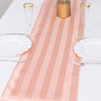 Satin 12"x108" Table Runner Dusty Rose - Stripe Table Decor - Bell Racket Store