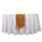 Satin 12"x108" Table Runner Gold - Stripe Table Decor - Bell Racket Store
