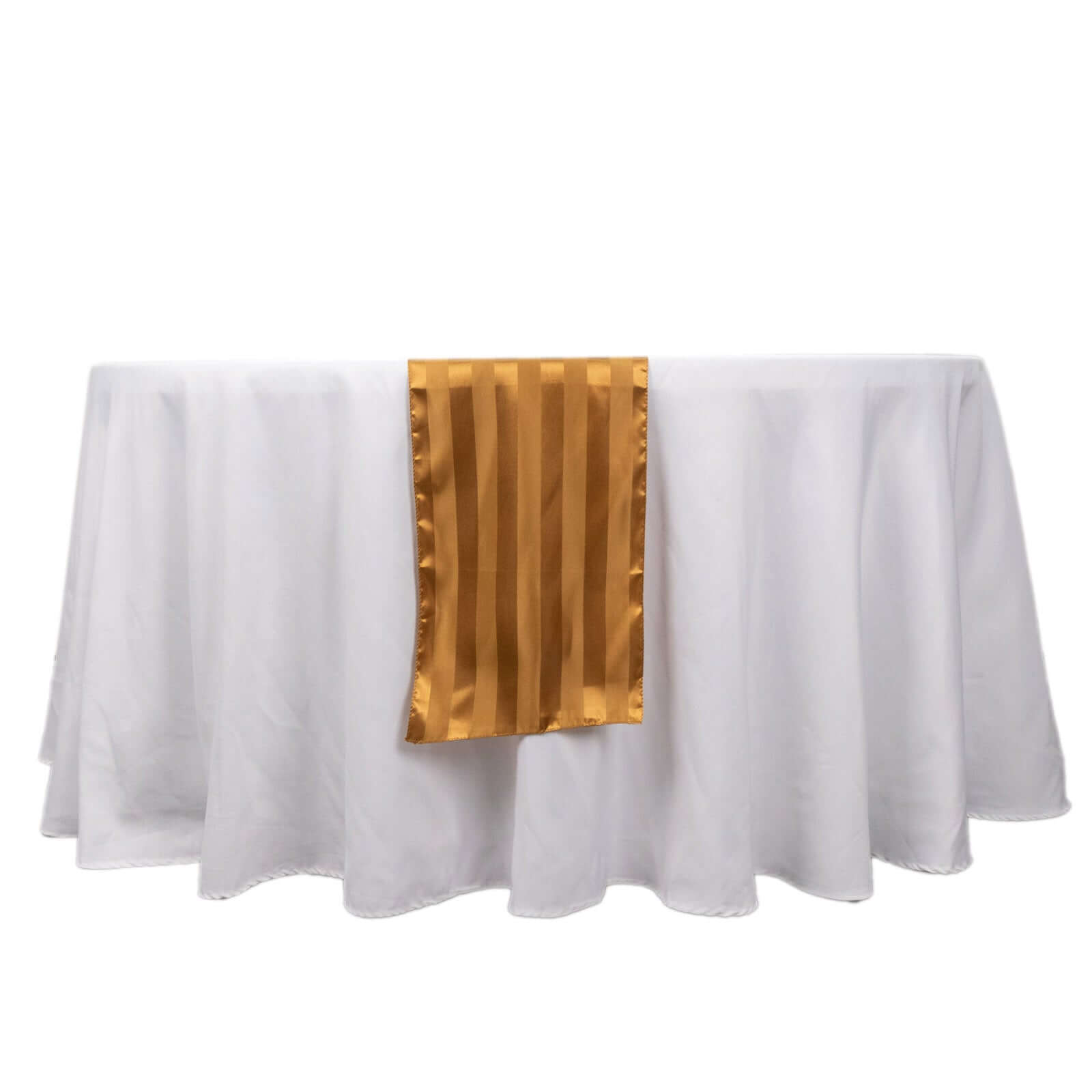 Satin 12"x108" Table Runner Gold - Stripe Table Decor - Bell Racket Store