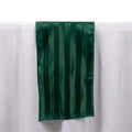 Satin 12"x108" Table Runner Hunter Emerald Green - Stripe Table Decor - Bell Racket Store