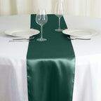 Satin 12"x108" Table Runner Hunter Emerald Green - Stylish Table Linen
