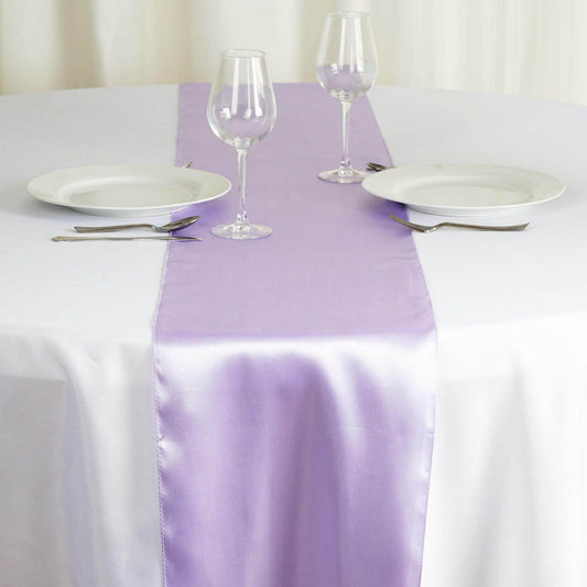 Satin 12"x108" Table Runner Lavender - Stylish Table Linen - NestOCart