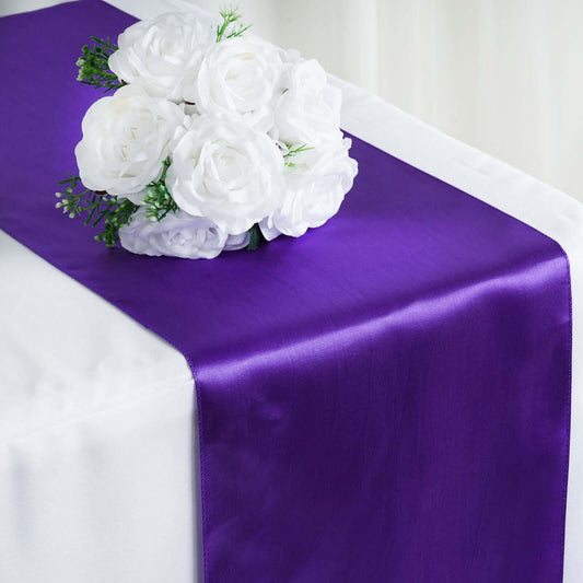 Satin 12"x108" Table Runner Purple - Stylish Table Linen - NestOCart