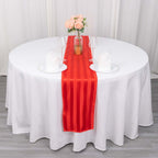 Satin 12"x108" Table Runner Red - Stripe Table Decor - Bell Racket Store