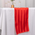Satin 12"x108" Table Runner Red - Stripe Table Decor - Bell Racket Store