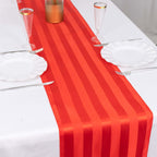 Satin 12"x108" Table Runner Red - Stripe Table Decor - Bell Racket Store