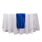 Satin 12"x108" Table Runner Royal Blue - Stripe Table Decor - Bell Racket Store