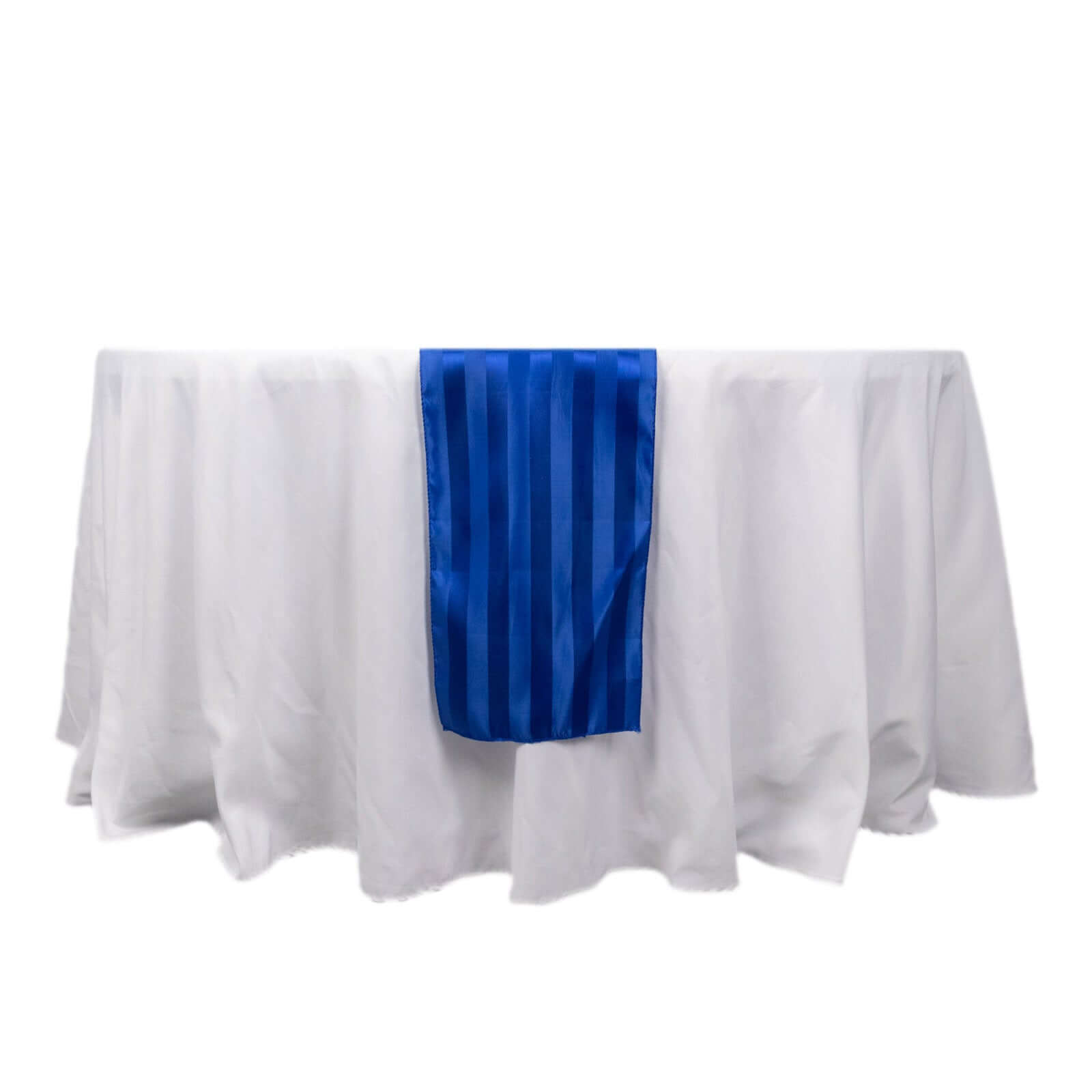 Satin 12"x108" Table Runner Royal Blue - Stripe Table Decor - Bell Racket Store