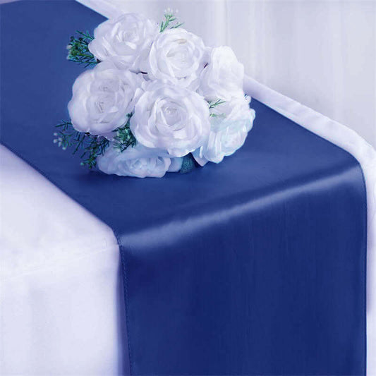 Satin 12"x108" Table Runner Royal Blue - Stylish Table Linen - NestOCart
