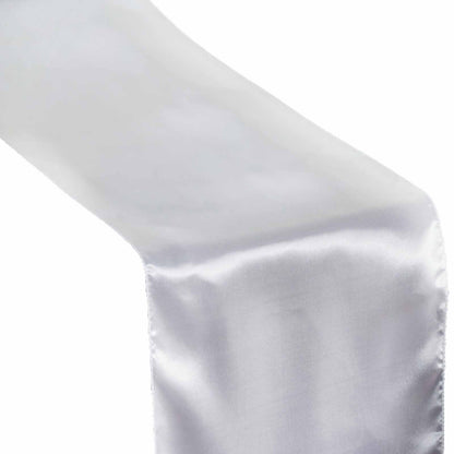 Satin 12"x108" Table Runner White - Stylish Table Linen for Weddings & Events - NestOCart