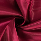 Satin 132" Round Tablecloth Burgundy - Stylish Seamless Table Cover - Bell Racket Store