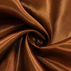 Satin 132" Round Tablecloth Cinnamon Brown - Stylish Seamless Table Cover - Bell Racket Store