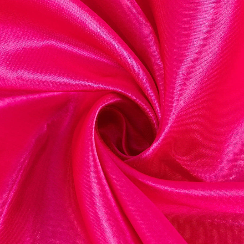 Satin 132" Round Tablecloth Fuchsia - Stylish Seamless Table Cover - Bell Racket Store