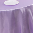 Satin 132" Round Tablecloth Lavender Lilac - Stylish Seamless Table Cover - Bell Racket Store