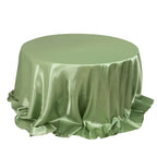 Satin 132" Round Tablecloth Sage Green - Stylish Seamless Table Cover - Bell Racket Store