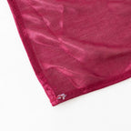 Satin 14ft Table Skirt Burgundy - Pleated Double Drape Table Cover - Bell Racket Store