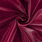 Satin 14ft Table Skirt Burgundy - Pleated Double Drape Table Cover - Bell Racket Store