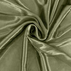 Satin 14ft Table Skirt Dusty Sage Green - Pleated Double Drape Table Cover - Bell Racket Store